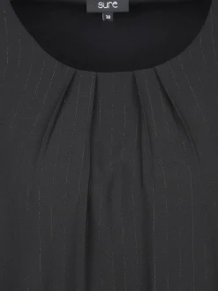 Damen Chiffonbluse mit feinen Streifen