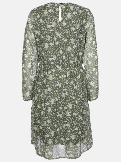 Damen Chiffonkleid mit V-Ausschnitt