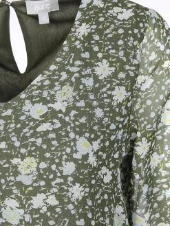 Damen Chiffonkleid mit V-Ausschnitt