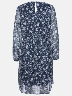 Damen Chiffonkleid mit V-Ausschnitt