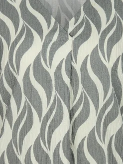 Damen Crinkle-Shirt mit Alloverprint