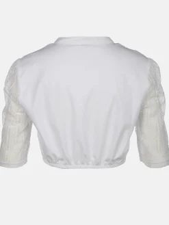 Damen Dirndlbluse mit V-Ausschnitt