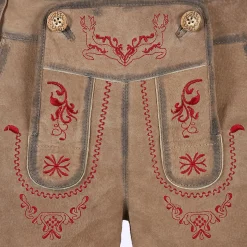 Damen Echtleder-Bermuda in lässiger Vintage-Optik