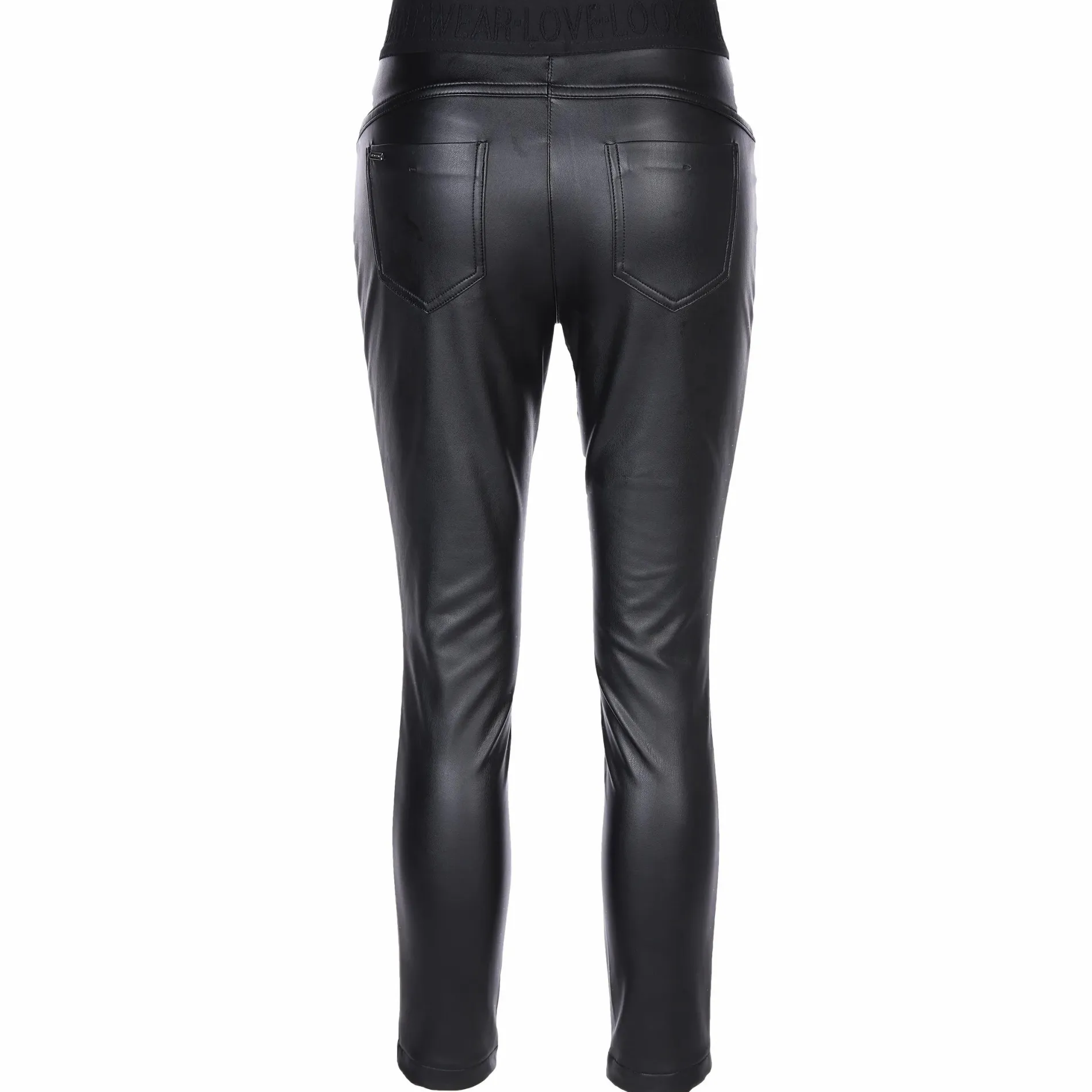 Damen Fakelederhose mit wärmendem Innenfutter