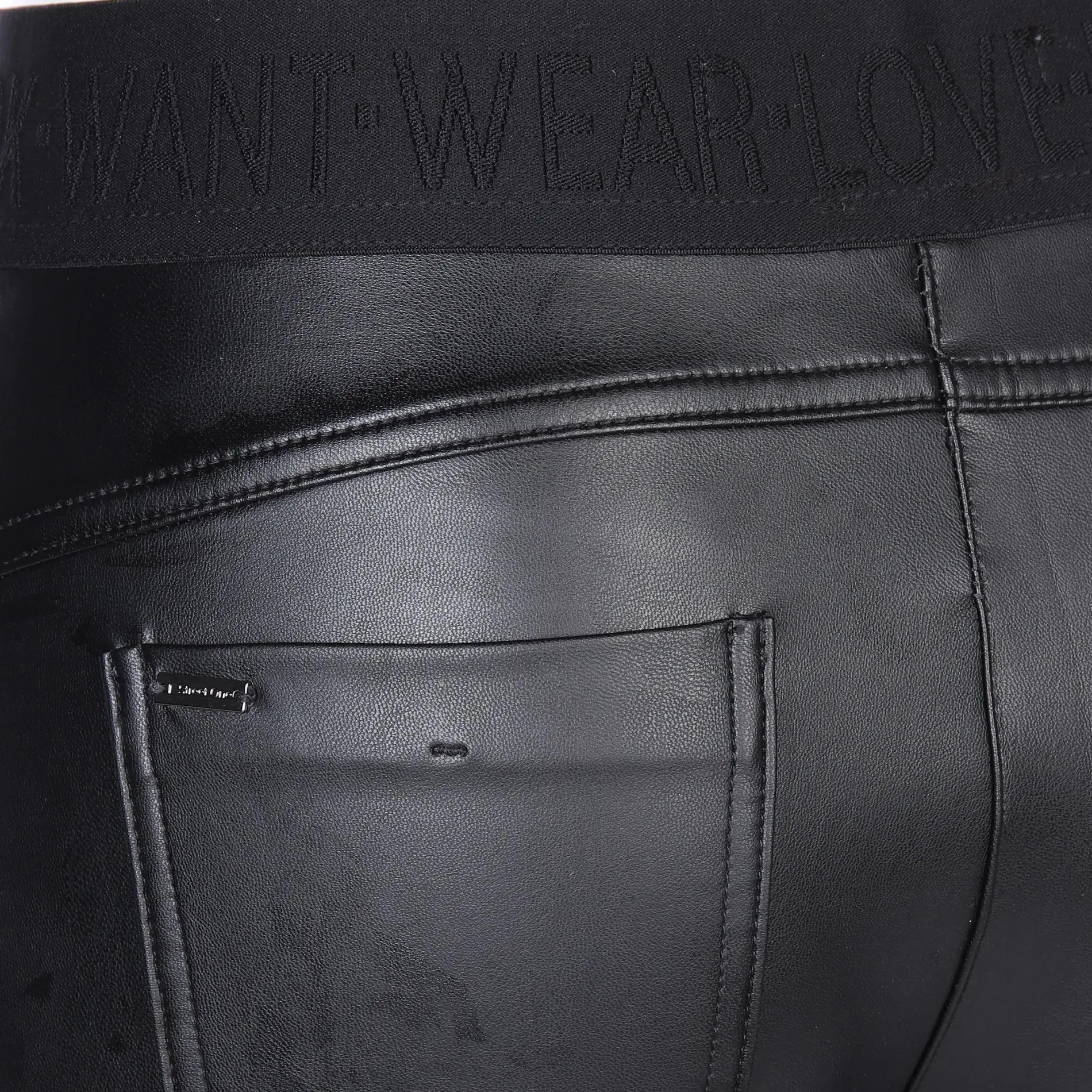 Damen Fakelederhose mit wärmendem Innenfutter