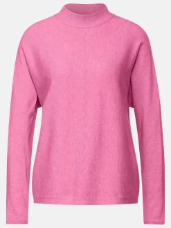 Damen Feinstrick-Pullover mit Stehkragen