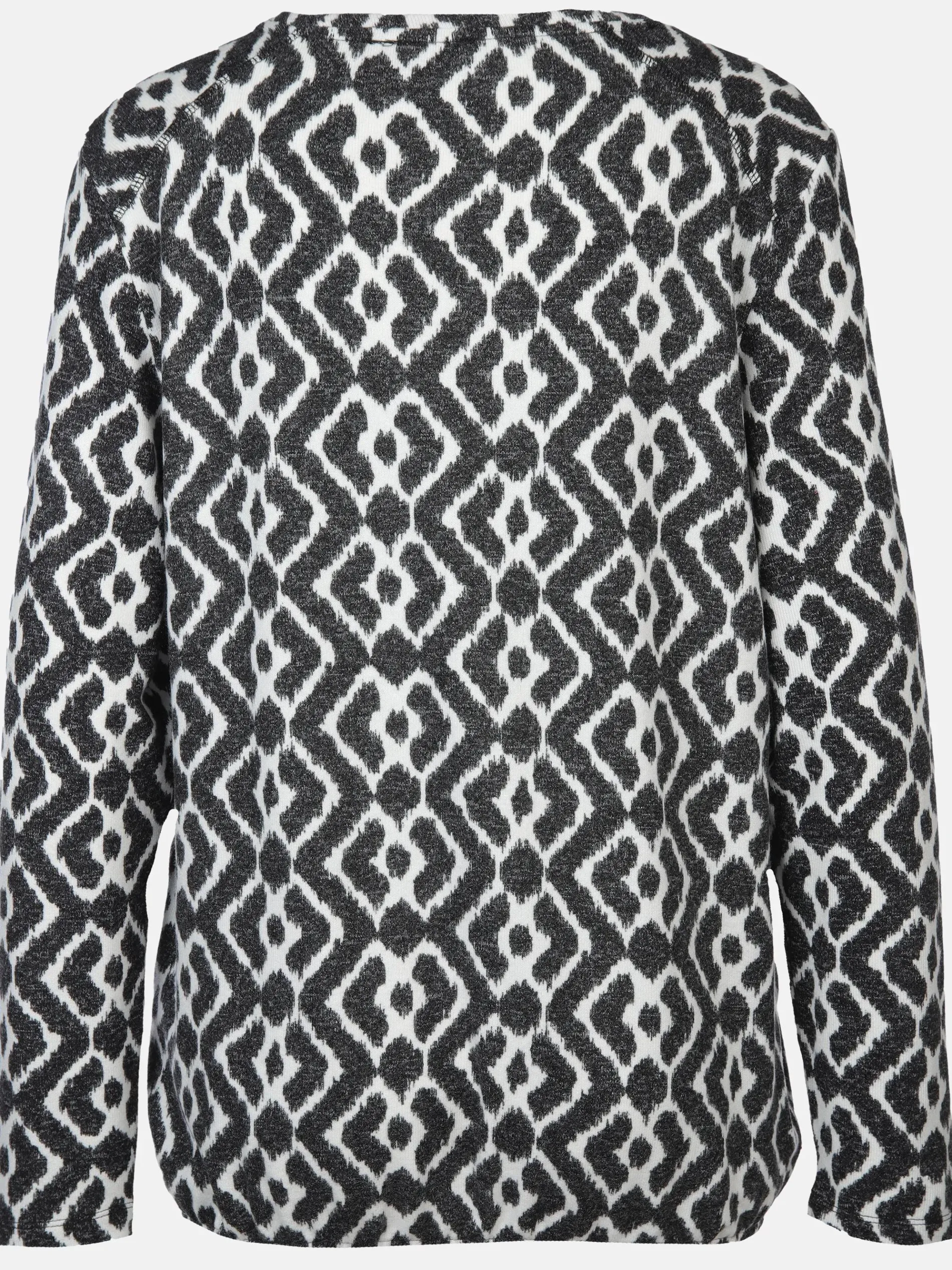 Damen Flauschshirt im abstrakten Dessin