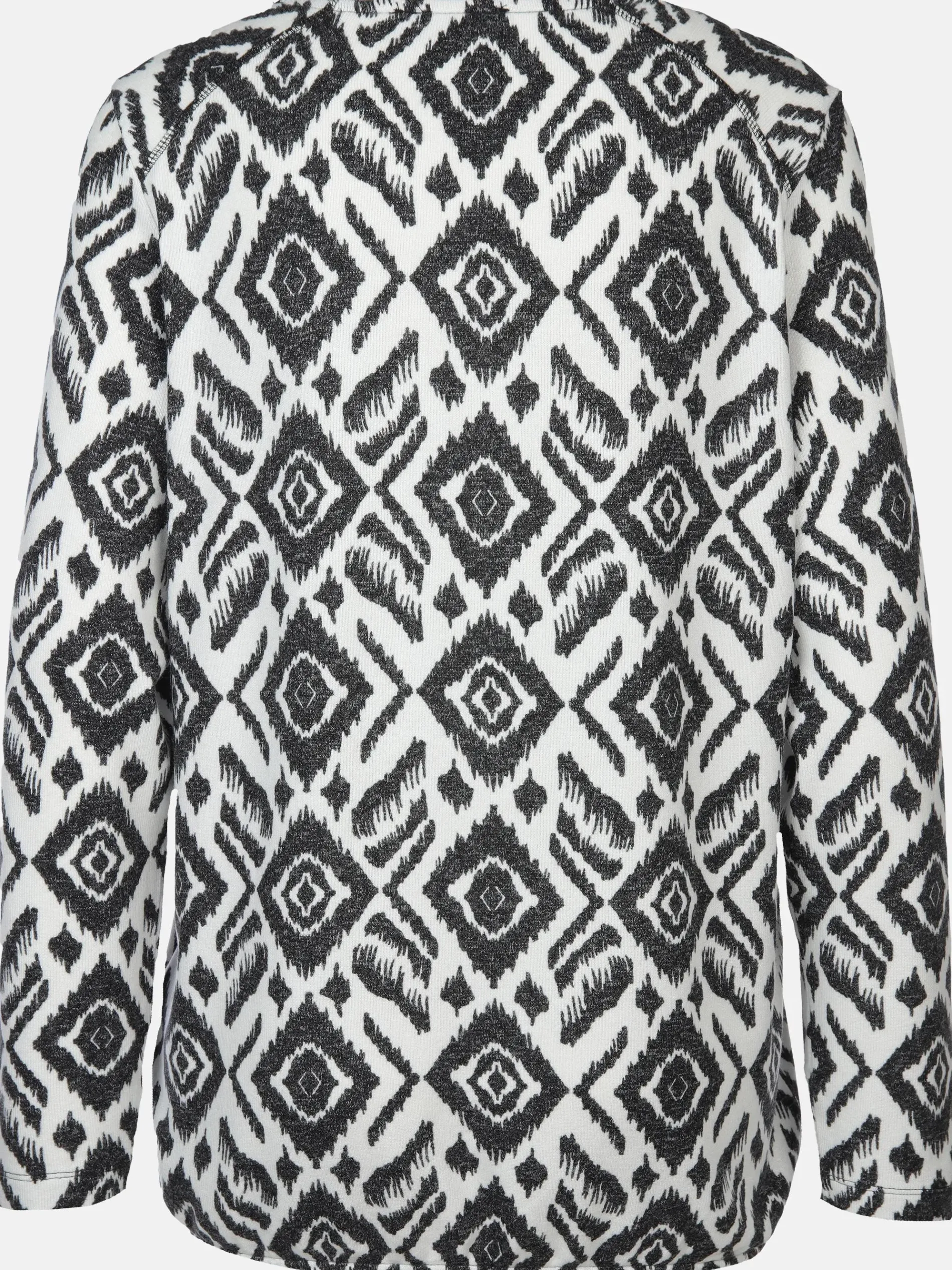 Damen Flauschshirt im abstrakten Dessin