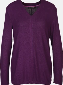 Damen Flauschshirt in melierter Optik