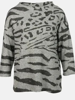 Damen Flauschshirt mit Alloverprint