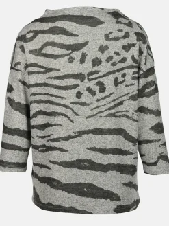 Damen Flauschshirt mit Alloverprint