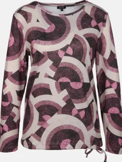 Damen Flauschshirt mit Alloverprint