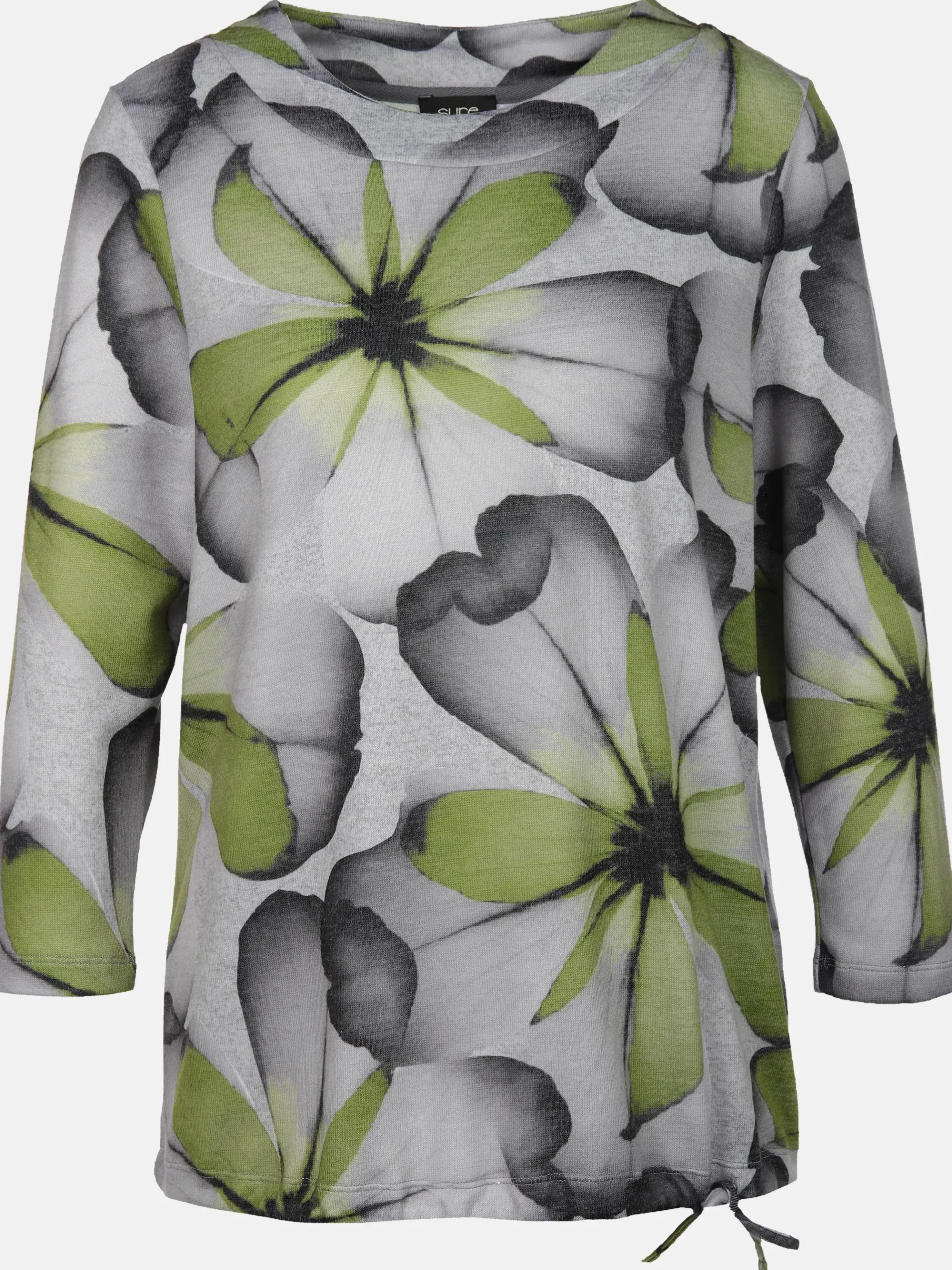 Damen Flauschshirt mit Blumenprint