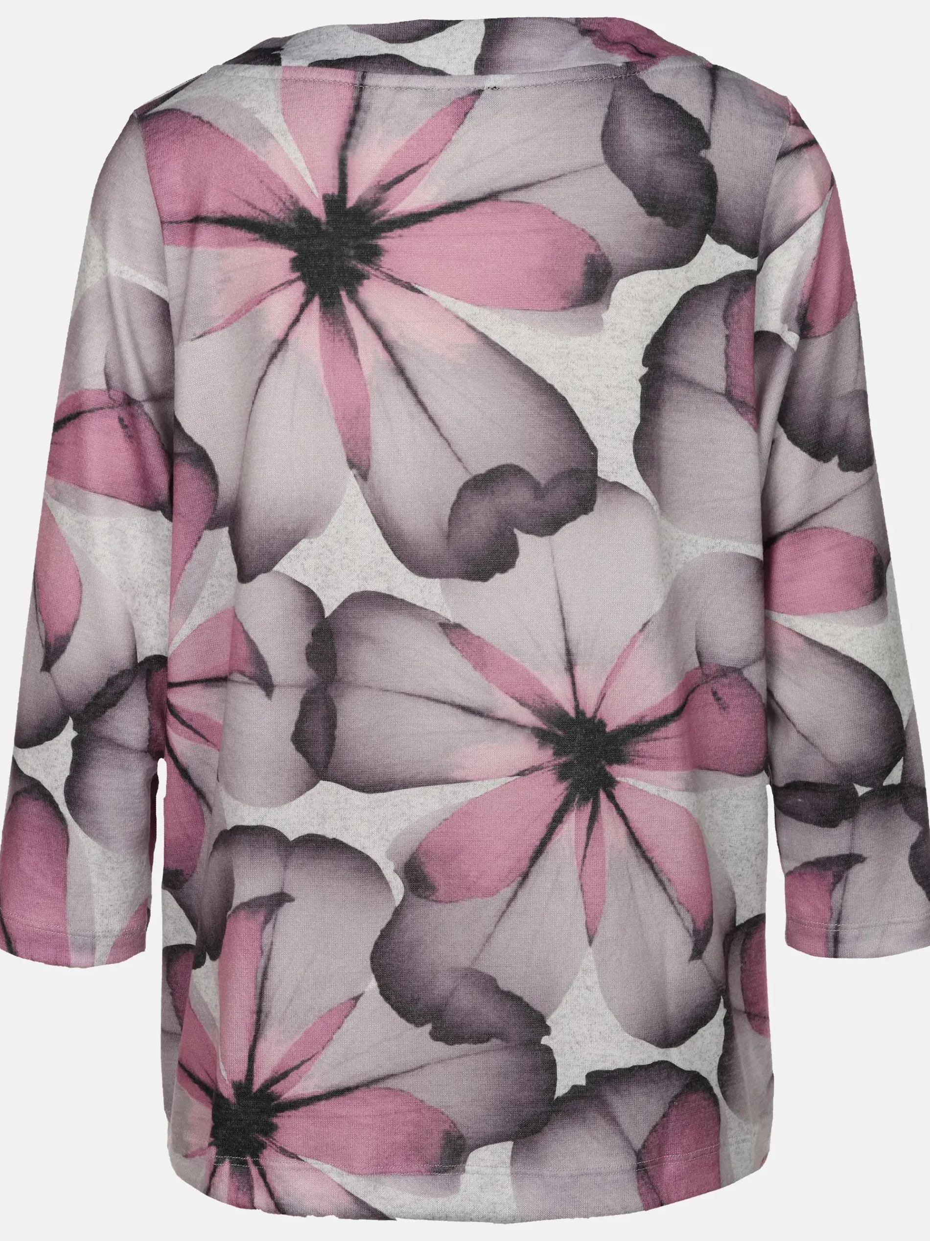 Damen Flauschshirt mit Blumenprint
