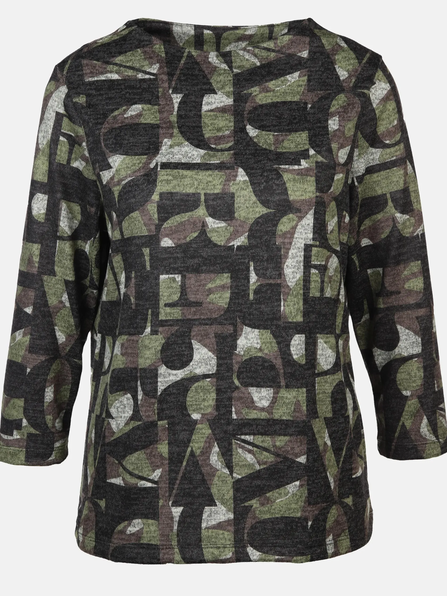 Damen Flauschshirt mit Kelchkragen