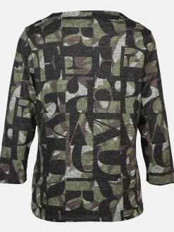 Damen Flauschshirt mit Kelchkragen