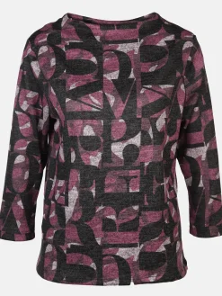 Damen Flauschshirt mit Kelchkragen