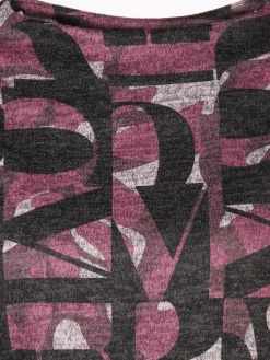 Damen Flauschshirt mit Kelchkragen