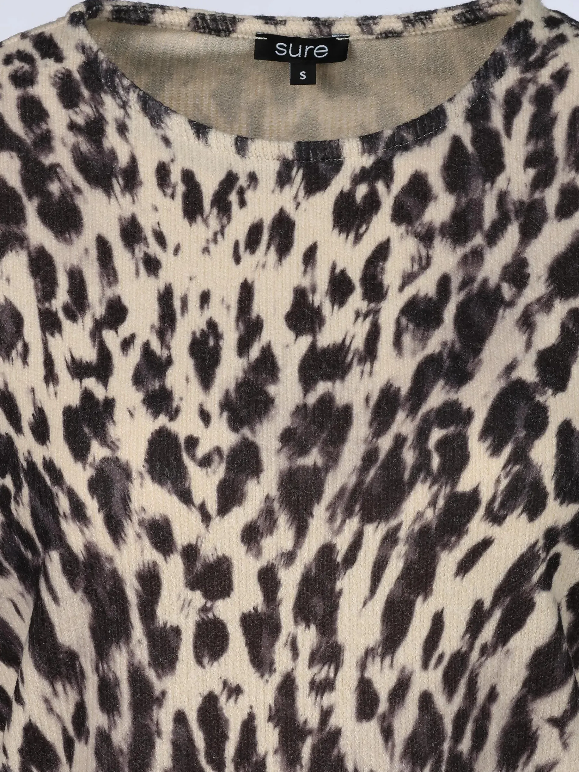 Damen Flauschshirt mit Leoprint