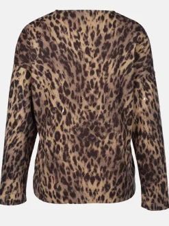 Damen Flauschshirt mit Leoprint