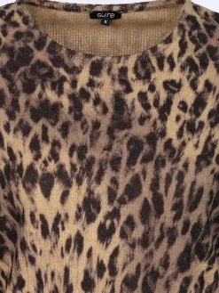 Damen Flauschshirt mit Leoprint