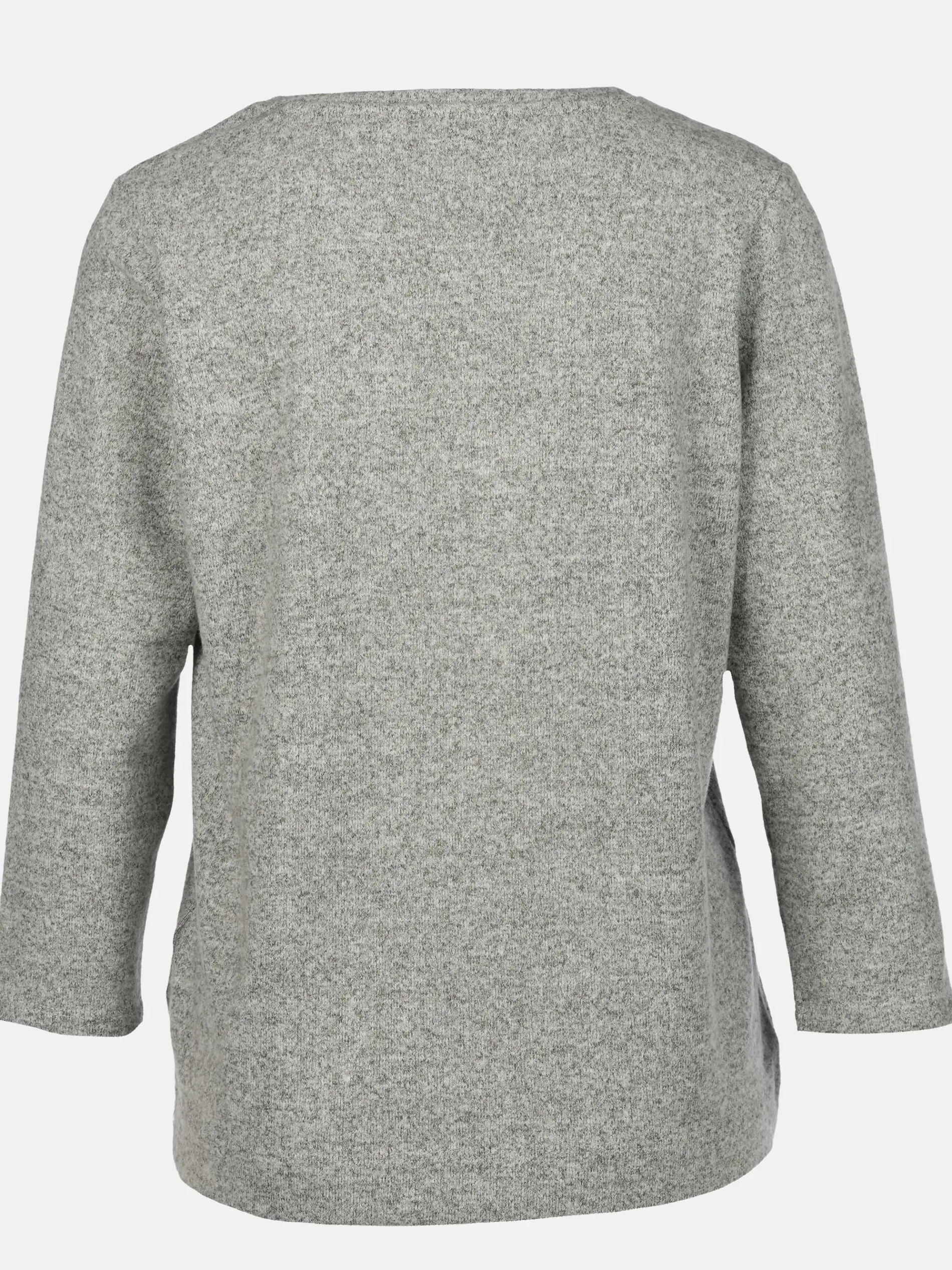 Damen Flauschshirt mit Print und Glitzersteinchen