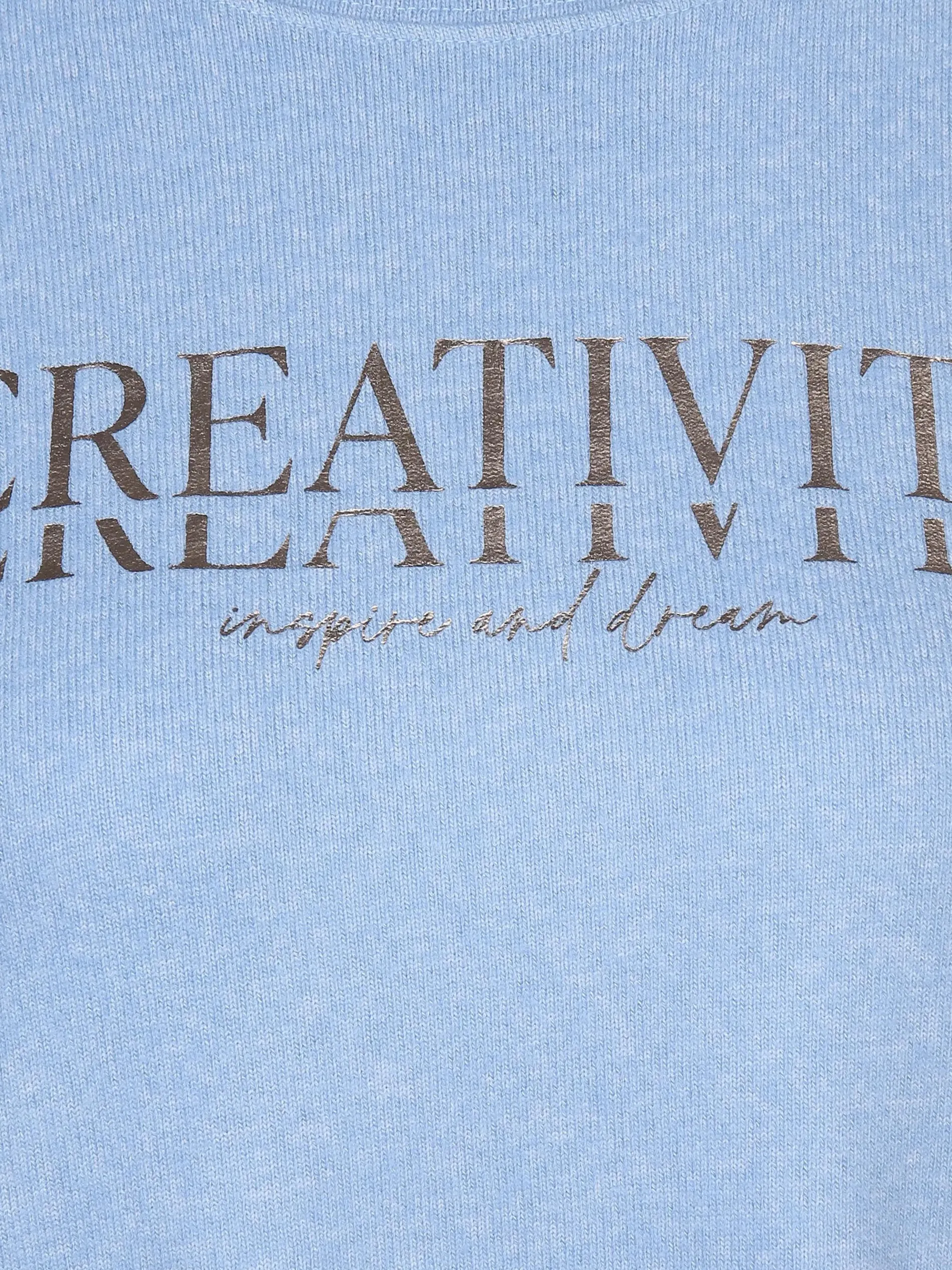 Damen Flauschshirt mit Schriftprint