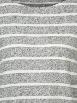 Damen Flauschshirt mit Streifen