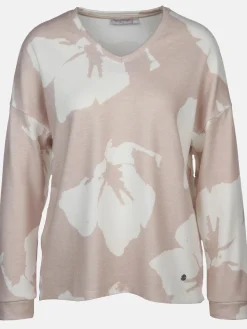 Damen Flauschshirt mit V-Ausschnitt