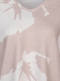 Damen Flauschshirt mit V-Ausschnitt