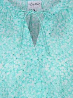 Damen Halbarmbluse im Minimalprint