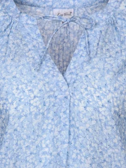 Damen Halbarmbluse im Minimalprint