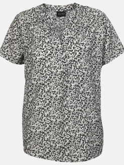 Damen Halbarmbluse mit Alloverprint