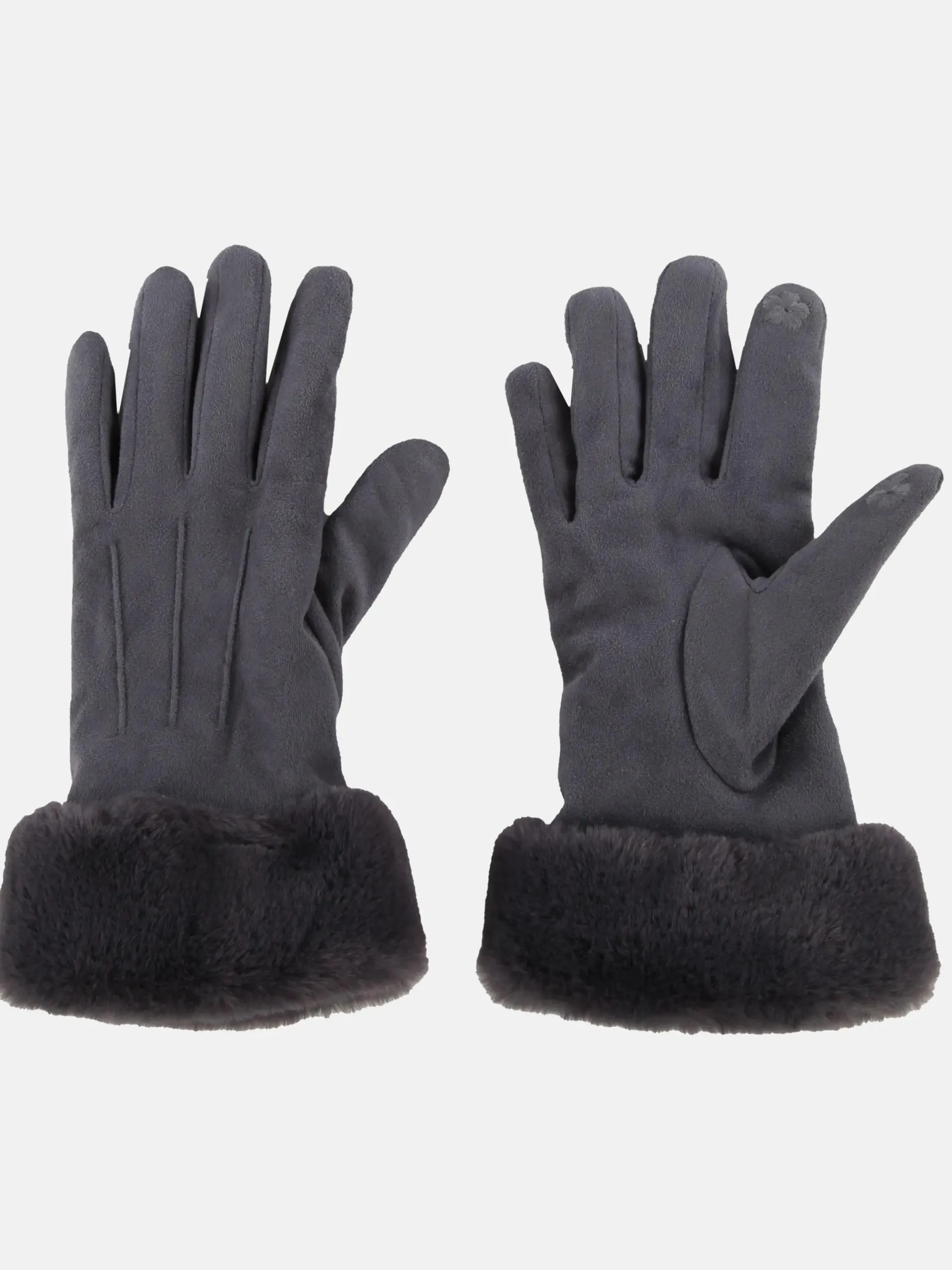 Damen Handschuhe mit Kunstpelz