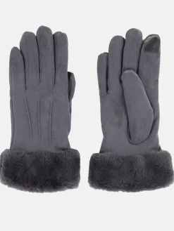 Damen Handschuhe mit Kunstpelz