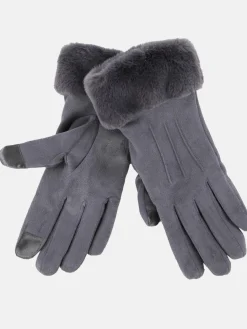 Damen Handschuhe mit Kunstpelz