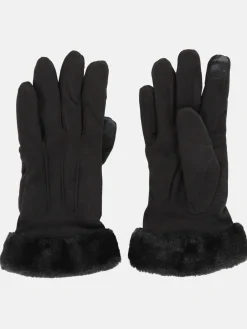 Damen Handschuhe mit Kunstpelz