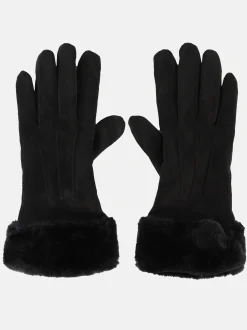 Damen Handschuhe mit Kunstpelz