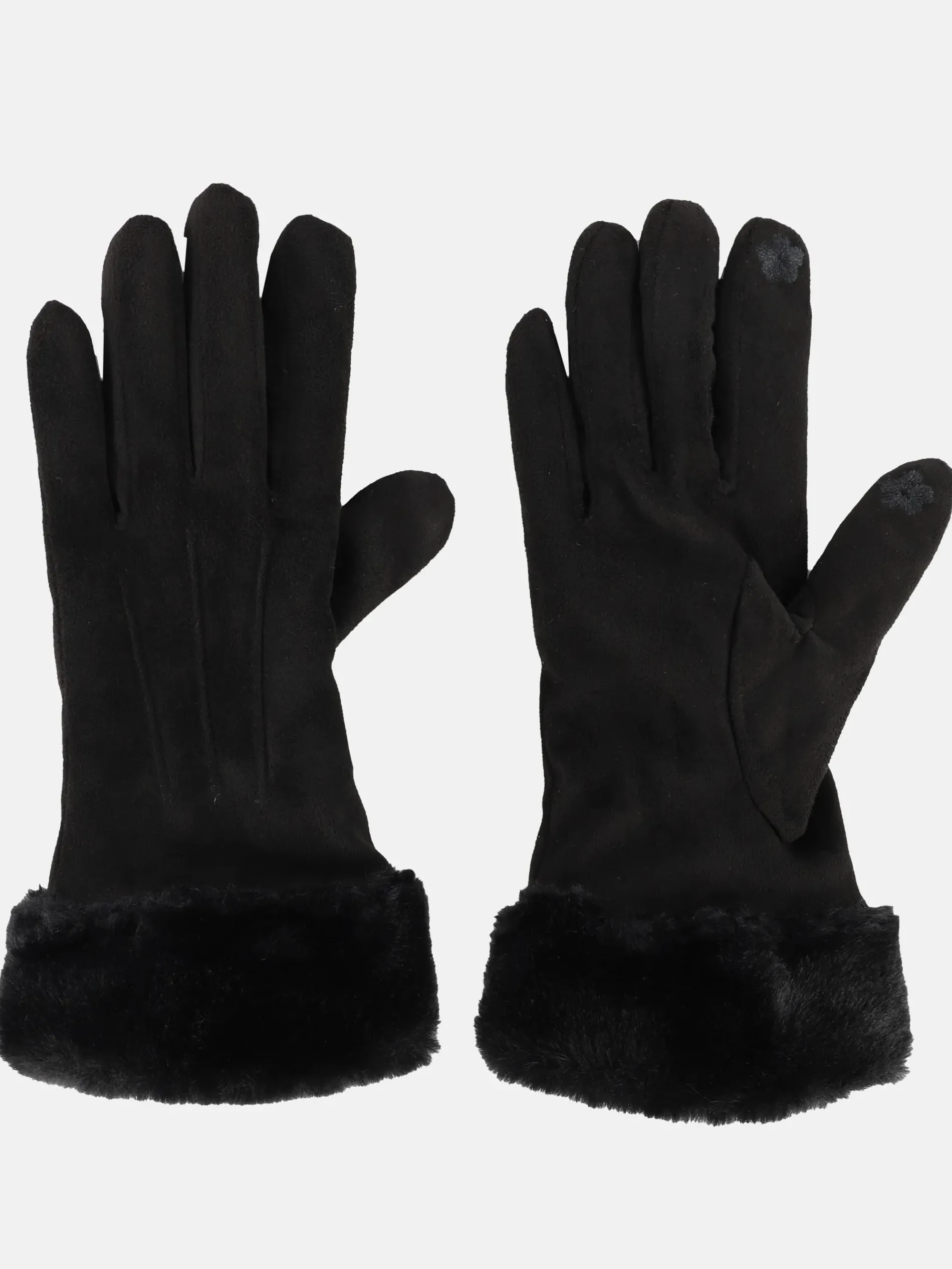 Damen Handschuhe mit Kunstpelz