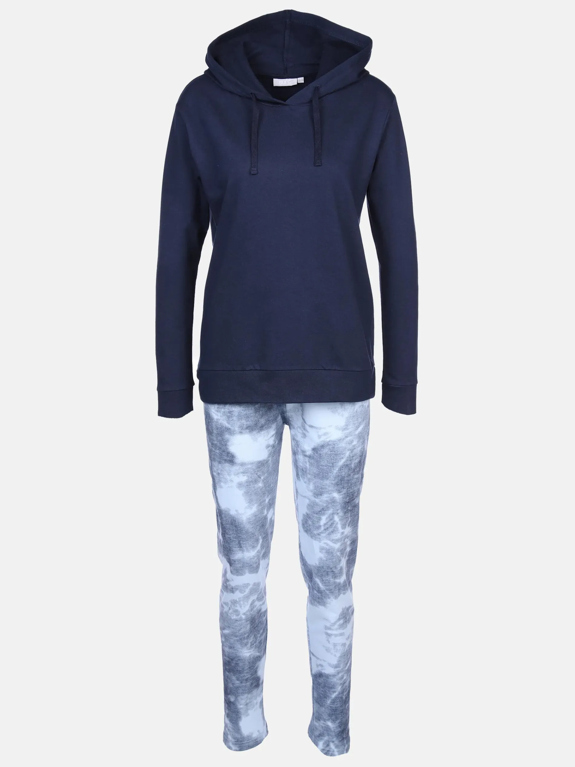 Damen Hausanzug mit Batikstyle-Hose und Hoodie