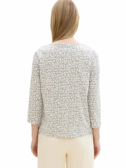 Damen Henleyshirt mit 7/8 Ärmeln