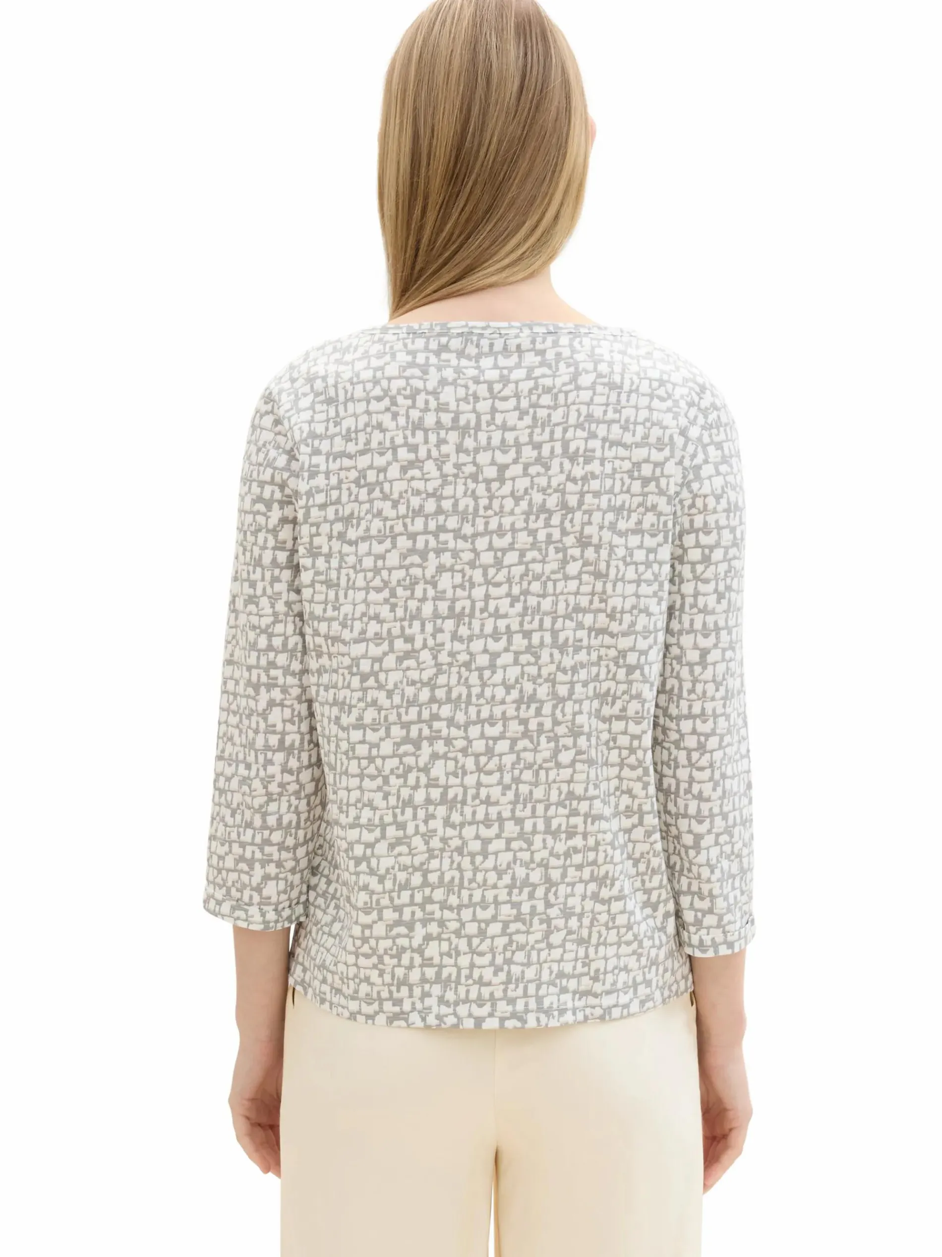 Damen Henleyshirt mit 7/8 Ärmeln