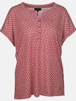 Damen Henleyshirt mit Muster