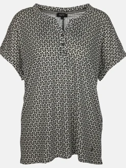 Damen Henleyshirt mit Muster