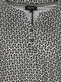 Damen Henleyshirt mit Muster