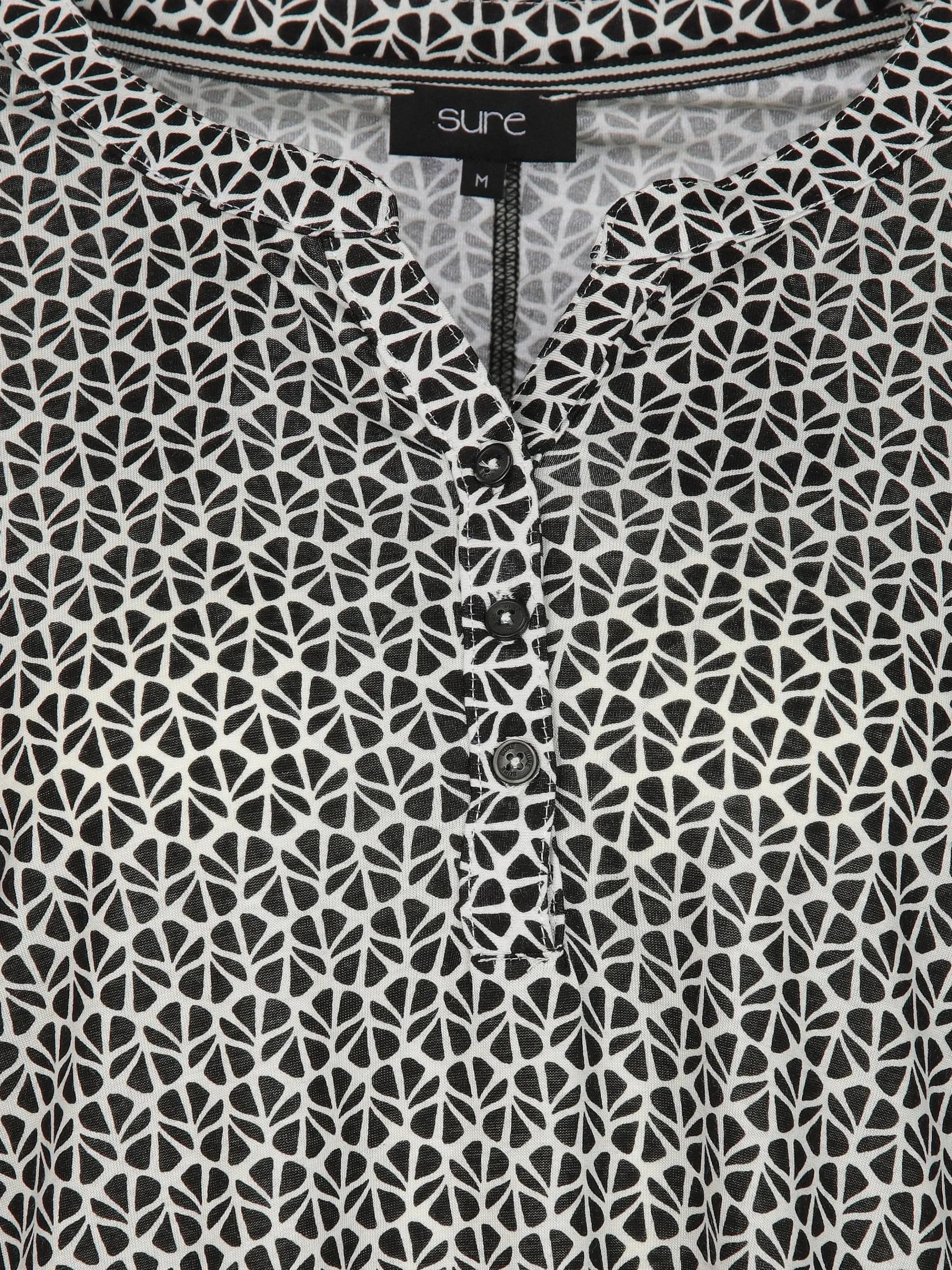 Damen Henleyshirt mit Muster