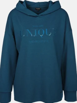 Damen Hoodie mit Stickerei und Pailletten