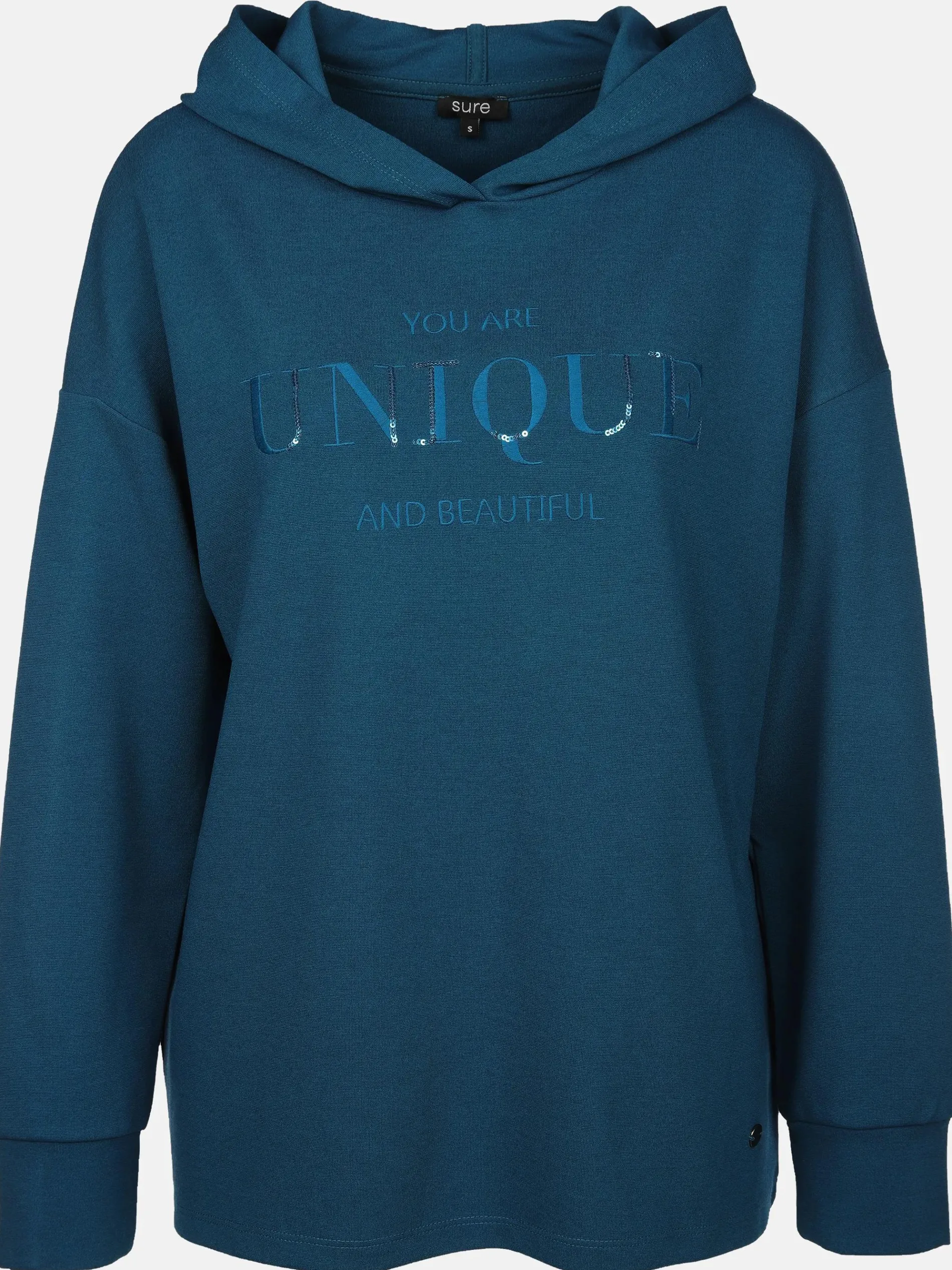 Damen Hoodie mit Stickerei und Pailletten