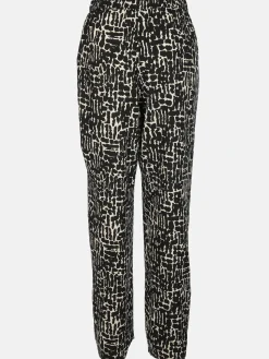 Damen Hose mit weitem Bein im Leoprint