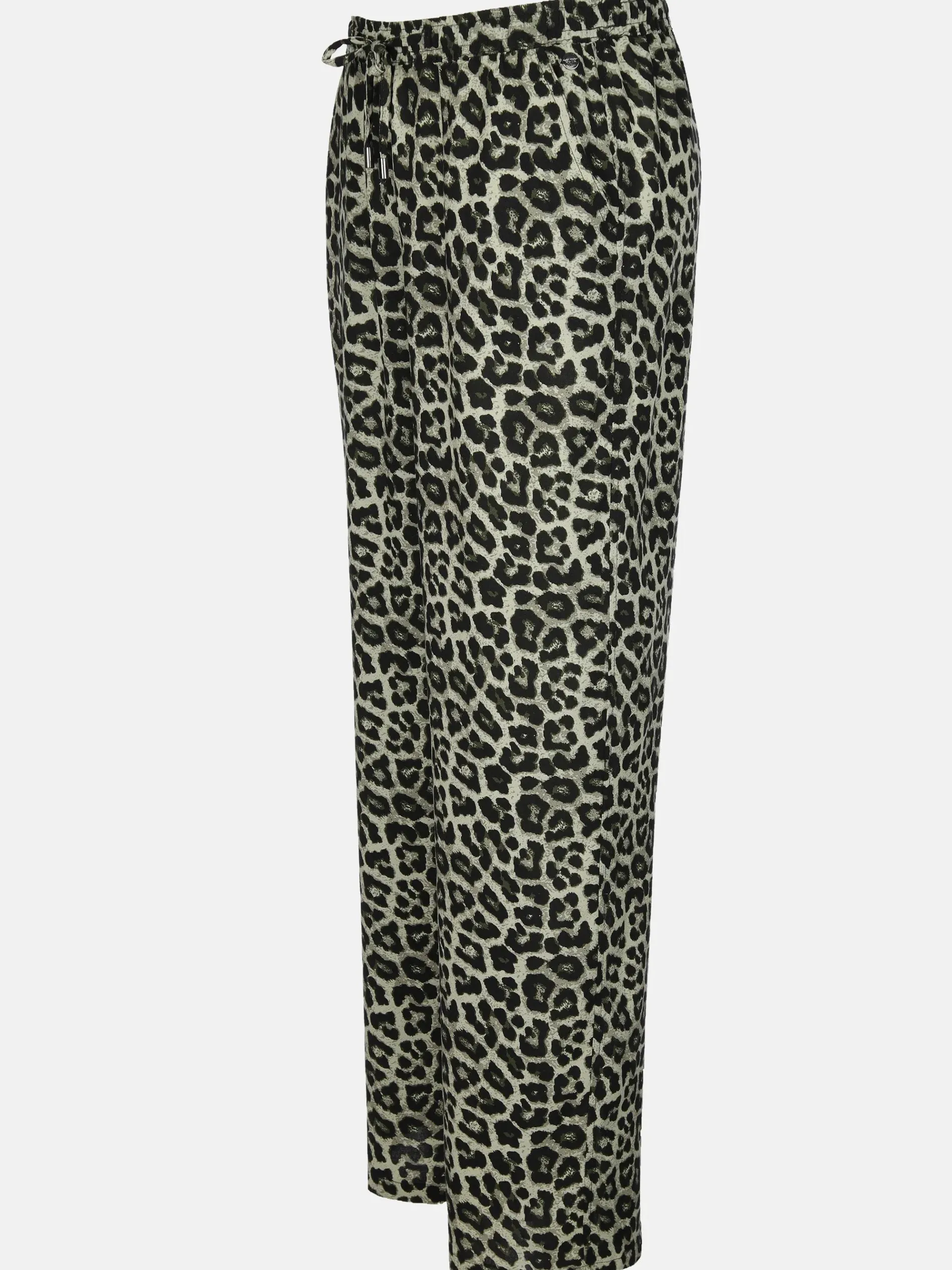 Damen Hose mit weitem Bein im Leoprint